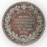 Bremen Hansestadt - Taler Gold (Material Silber) 1871/B, Frieden von Frankfurt a.M., Davenport