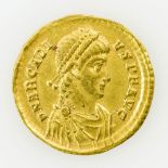 Antike, röm. Kaiser - Arcadius (383-408), GOLD Solidus, Sirmium, 393-395, VICTORI - A AUGGGH/
