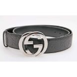 Opening: 80 EUR        GUCCI hochaktueller Ledergürtel, 105 cm NP ca. ? 400,-. GUCCISSIMA-LEDER,