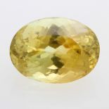 Opening: 1180 EUR        1 loser Chrysoberyll 8,900 cts. oval. DEGEB-Wiederbeschaffungswert