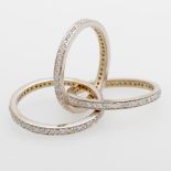 Opening: 960 EUR        WEMPE Damenring, 3er- Ring ausgefasst mit Diam.- Brillanten zus.ca. 0,80 ct,