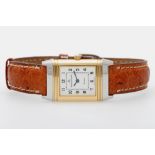 JAEGER LE COULTRE Damenuhr "Reverso". Edelstahl/GG 18K. Ref.: 260.540.082. Quarz-Werk (Batterie