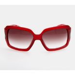 GIANFRANCO FERRÉ extravagante Sonnenbrille. GUTER ERHALT!! Rotes Kunststoffgestell, quadratisches