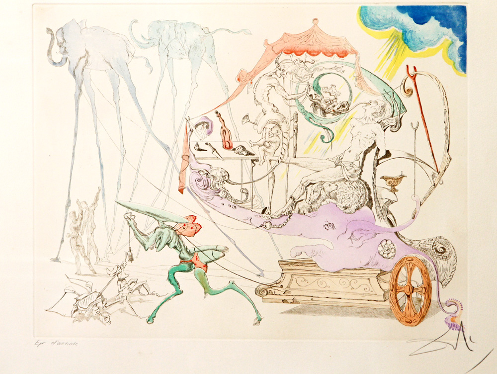 DALI, SALVADOR (1904-1989) 'Dionysos', Farbaquatintaradierung auf Arches Büttenpapier, 1967, ca.
