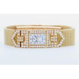 AUDEMARS PIGUET Damenuhr "Charleston" mit Diamantbesatz zus. ca. 1,53 cts. FEINES WEISS/IF-VVSI.