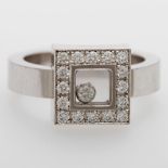 CHOPARD Damenring "Happy Diamonds", besetzt mit 17 Diam.- Brillanten zus. ca. 0,38 ct. WG 18 K.