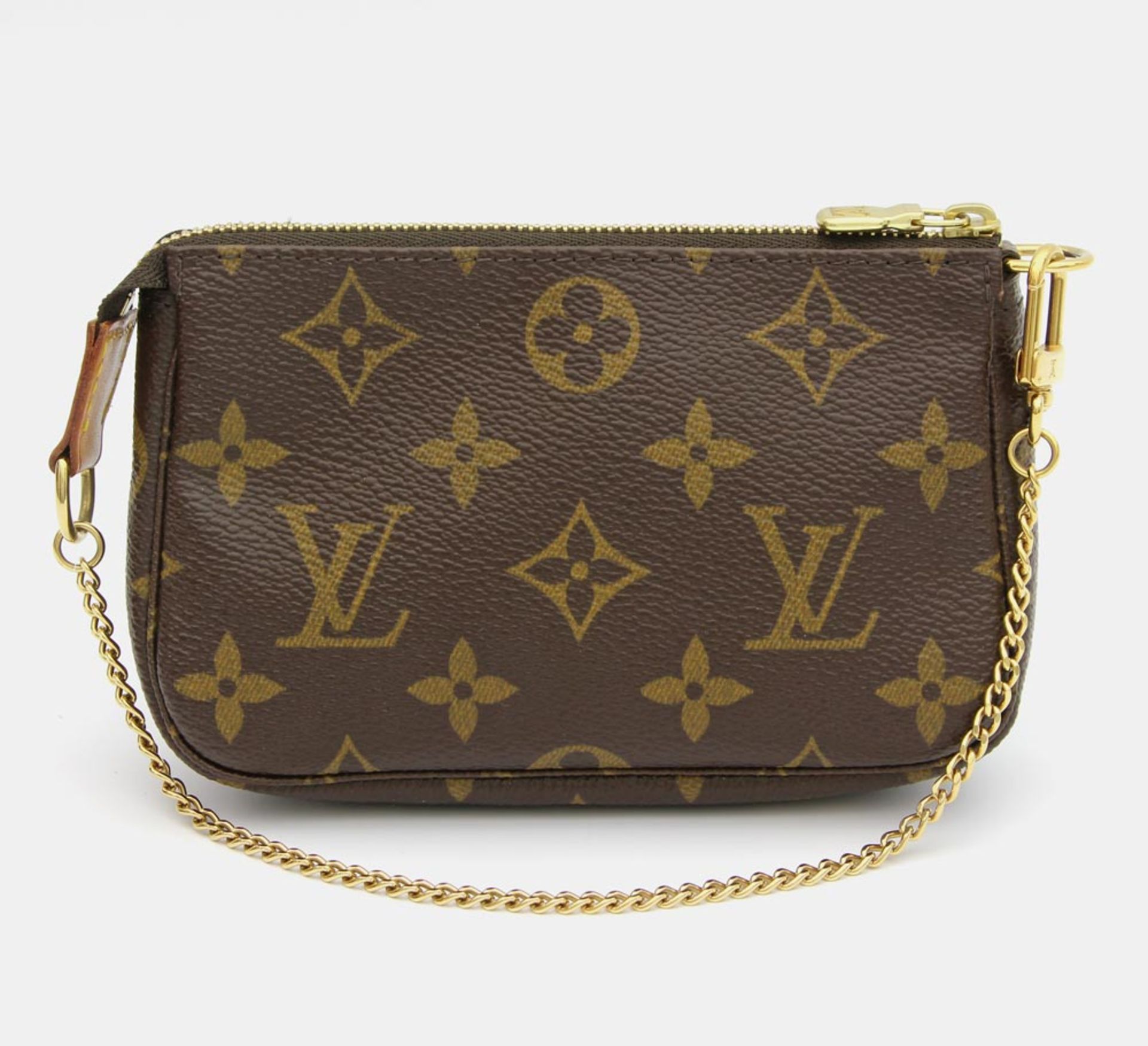 LOUIS VUITTON klassische Pochette "POCHETTE ACCESSOIRES NM". Akt. NP. 360,-?. Monogram Canvas Serie,