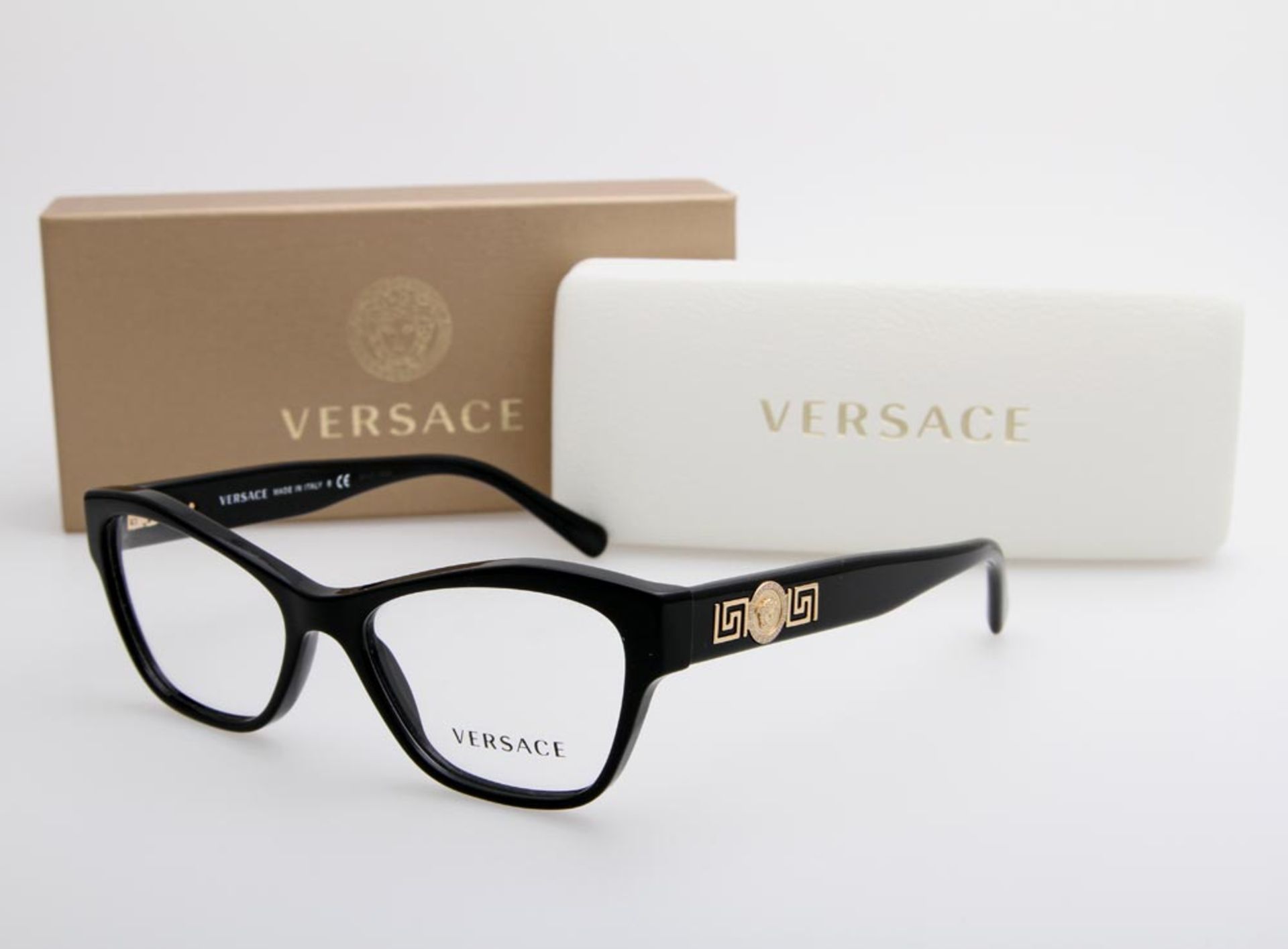 VERSACE hochaktuelles Brillengestell "MOD. 3180". NP. ca. 270,-?. NEUWERTIG!! Schicke Cat-Eye