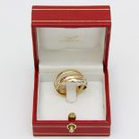 CARTIER zeitloser Ring "TRINITY". WG/GG/RG 18K. Akt. NP. 1.090,-. Gr. 55. Drei ineinander