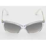 CHRISTIAN DIOR exklsuive Sonnenbrille "METALEYES 2", NP. ca. 300,-. Cat Eye Form aus robustem,