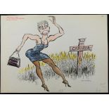 William ""Bill"" Hewison, original cartoon, Sweet Charity, Prince of Wales Theatre, Punch 18 Oct