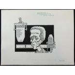 William ""Bill"" Hewison, original cartoon, the water engine, Hampstead Theatre, Peter Whitman,