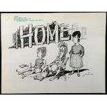 William ""Bill"" Hewison, original cartoon, Fall, Hampstead Theatre, Punch 19 Sept 1984, Cecily