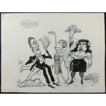 William ""Bill"" Hewison, original cartoon, Ziegfeld London Palladium Punch 13 May 1988, Len Cariou,