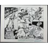 William ""Bill"" Hewison, original cartoon, Robin prince of Sherwood, Piccadilly Theatre, The