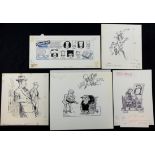 William ""Bill"" Hewison, 8 original cartoons Provenance; Bill Hewison was a well-known cartoonist