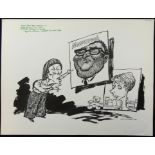 William ""Bill"" Hewison, original cartoon, Aunt Dan and lemon, Royal Court, Punch 4 Sept 1985,