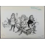 William ""Bill"" Hewison, original cartoon, Richard's cork leg, Royal Court Theatre, Punch 27 Sept