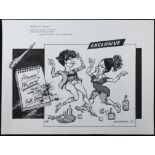 William ""Bill"" Hewison, original cartoon, Terms of abuse, Hampstead Theatre 1998, Suzan