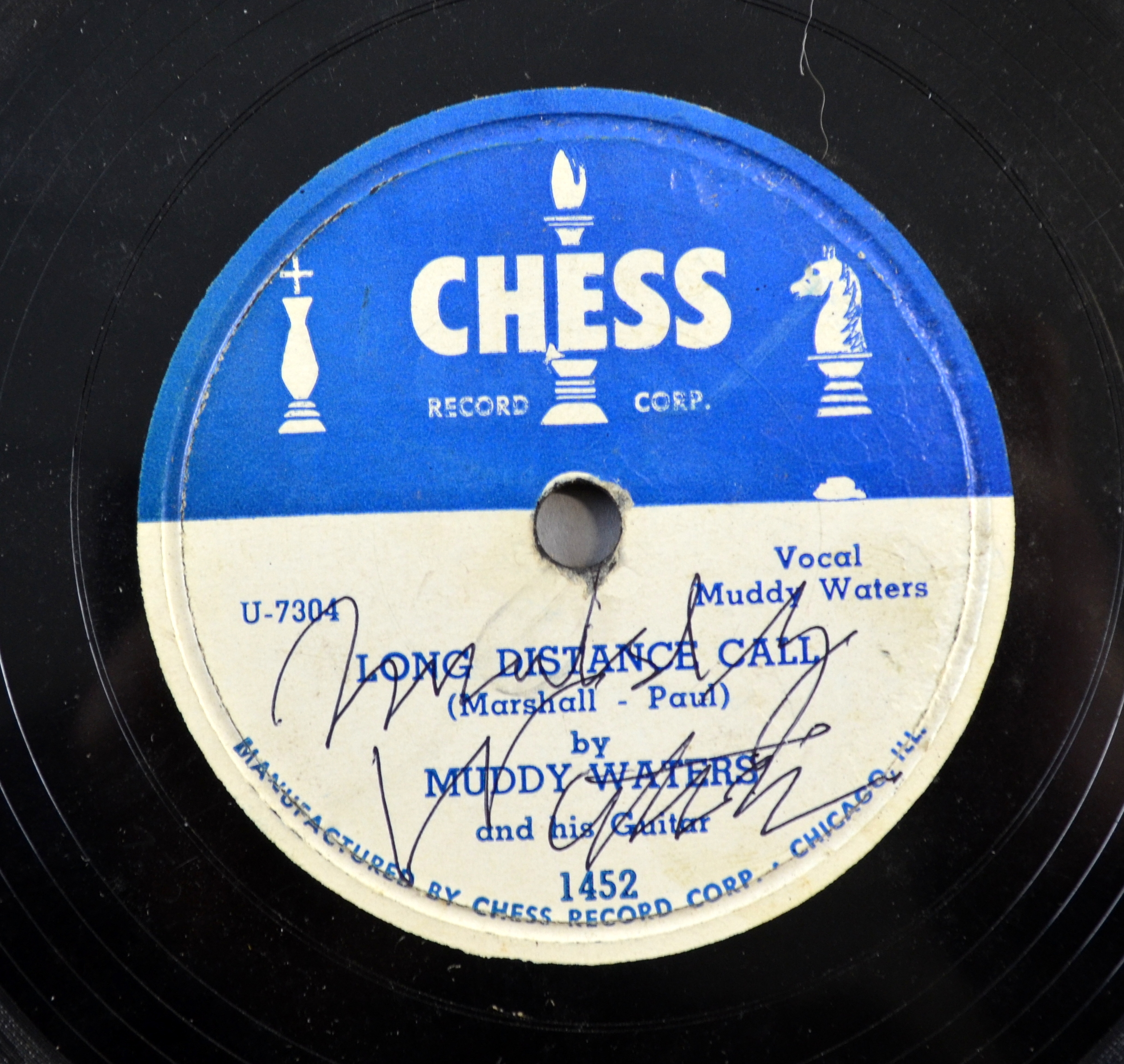 78 RPM Records including Long Distance Call signed by Muddy Waters, Two others by Jimmy Rogers & - Image 2 of 2