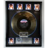 Whitney Houston, Gold Disc presented to Gordon Lyon to commemorate the sale of more than 6,000,000