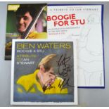 Ben Waters Boogie 4 Stu A Tribute To Ian Stewart Vinyl LP signed to front cover by Charlie Watts &