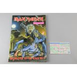 Iron Maiden No Prayer On The Road 1990/91 Japanese Tour Programme & original ticket from 28th