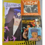 Culture Club, including a Boy George signed poster, a Japanese 45 RPM single, a book, another poster