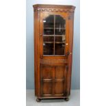 Oak corner cupboard 182cm x 76cm x 45cm