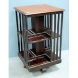 Mahogany revolving bookcase