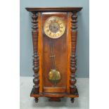 Walnut case Vienna regulated wall clock