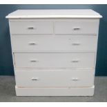 Victorian white painted five drawer chest