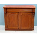 Victorian mahogany two door cabinet