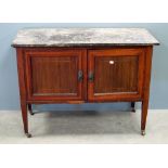 Mahogany and marble topped washstand