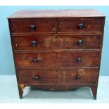 19th century mahogany chest of drawers