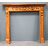 Pine fire surround