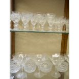 Large collection of glass and a part dinner service etc.