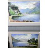 Pair of pastel landscapes unsigned