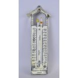 Negretti and Zambra barometer in aluminum frame for a greenhouse