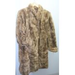 Fur coat and curtain material