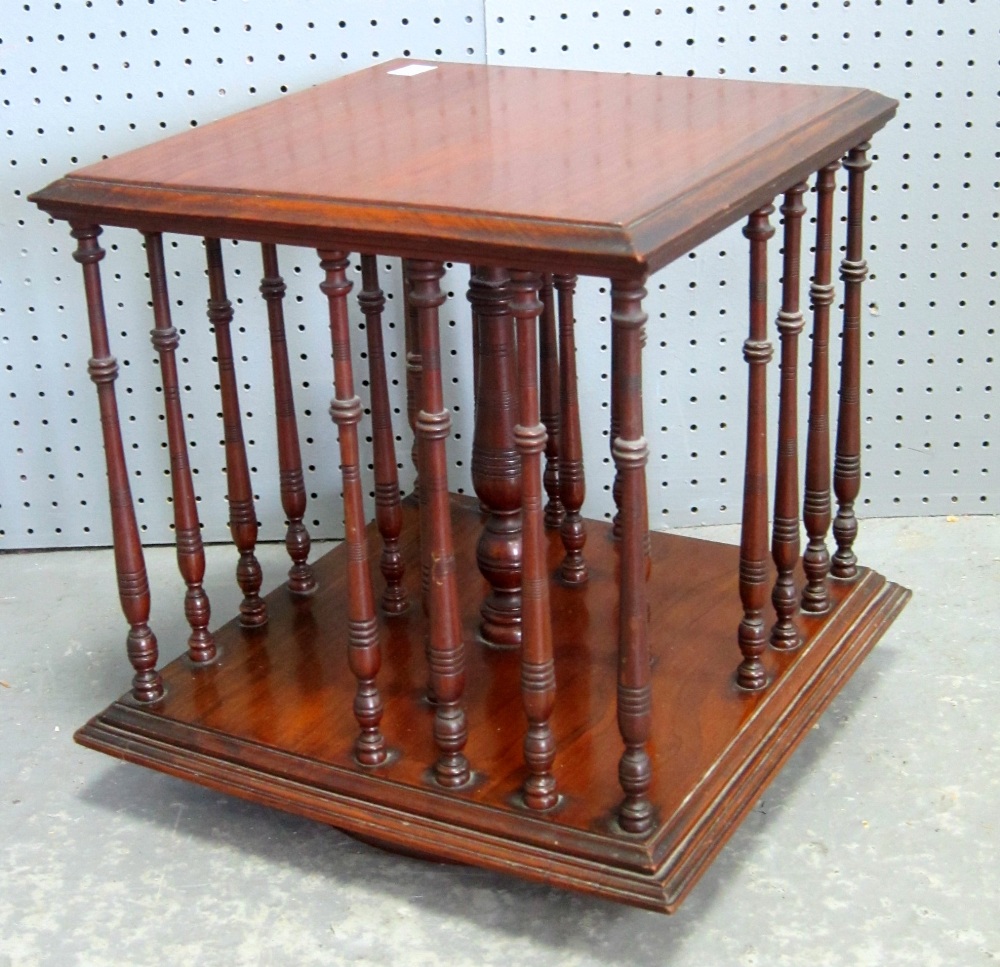 Mahogany revolving bookstand