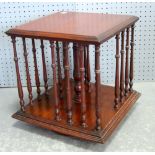 Mahogany revolving bookstand