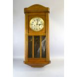 1920's oak wall clock