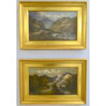 A Bartlett pair of landscape oils signed