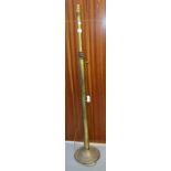 Brass adjustable standard lamp stand