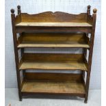 Oak four tiered bookcase