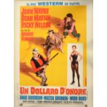 Rio Bravo (R-1978) Italian 2 - Foglio film poster, western starring John Wayne, Dean Martin,