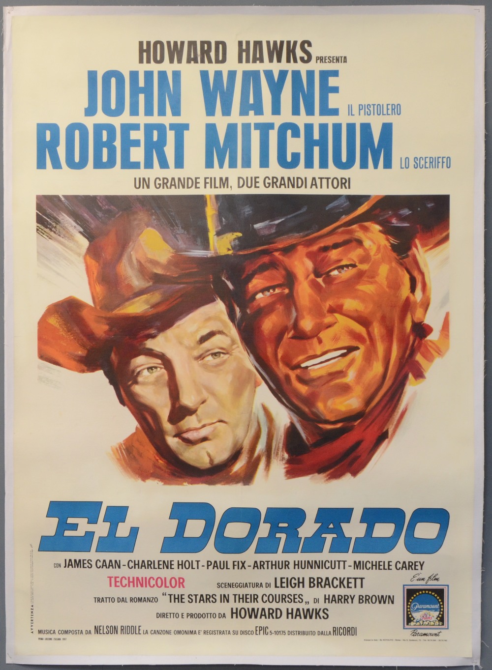 El Dorado (1967) Italian 2 Foglio film poster, western starring John Wayne, Robert Mitchum, - Image 4 of 4
