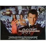 Two James Bond British Quad film posters including Tomorrow Never Dies (1997) & Die Another Day (