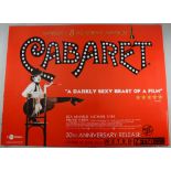 Four British Quad film posters to include Cabaret (post Oscars release), Chocolat (double-sided),